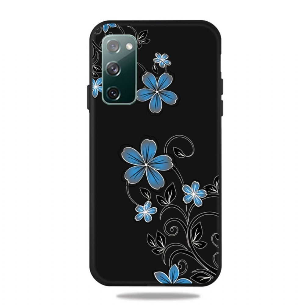 Hoesje voor Samsung Galaxy S20 FE Blauwe Bloemen