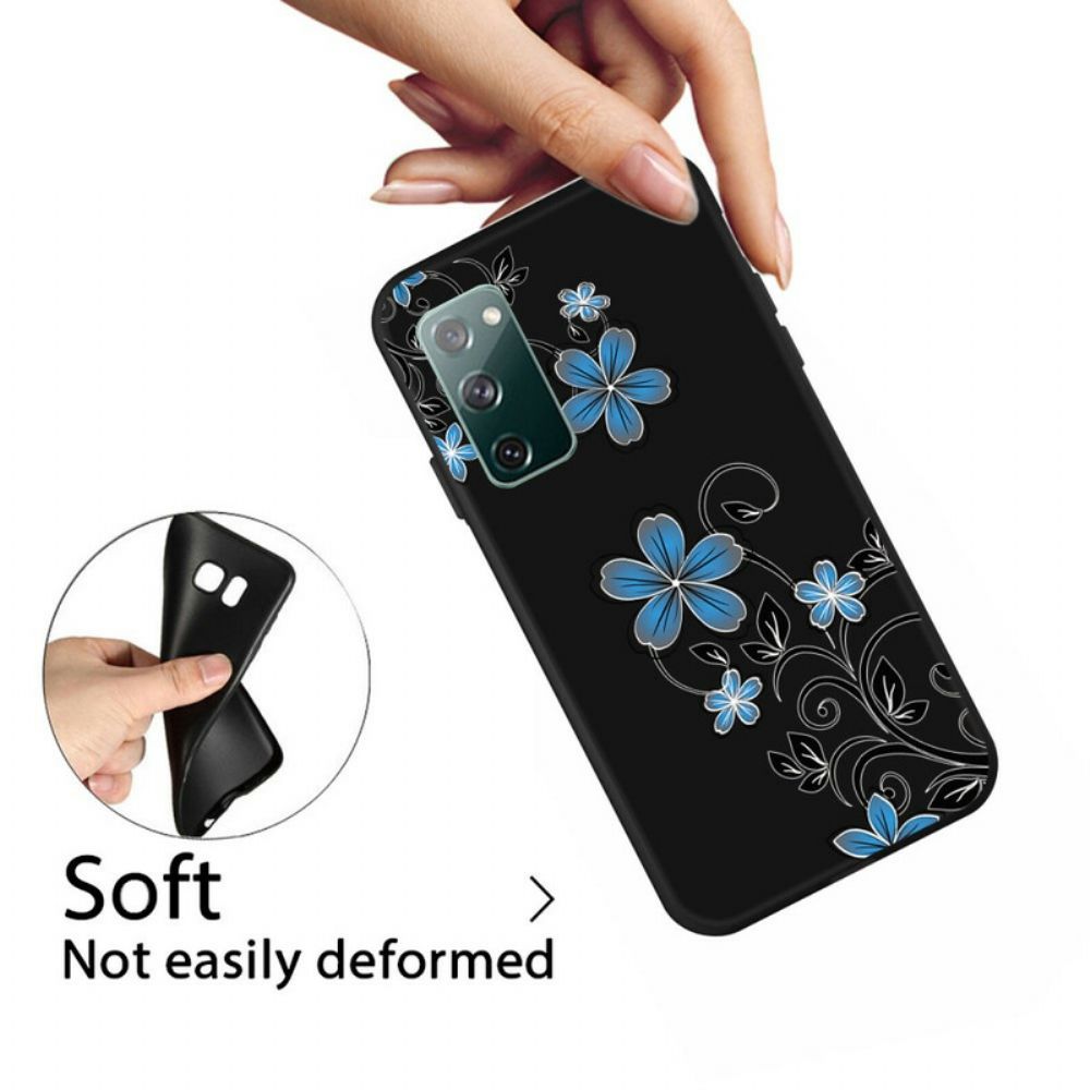 Hoesje voor Samsung Galaxy S20 FE Blauwe Bloemen