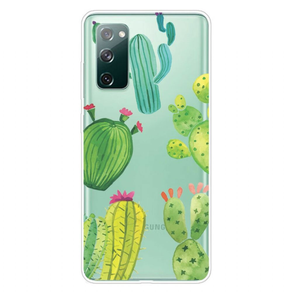 Hoesje voor Samsung Galaxy S20 FE Cactus Aquarel