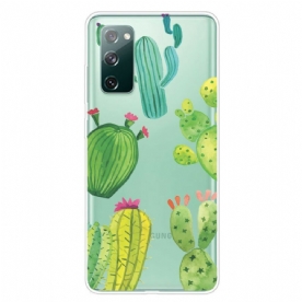 Hoesje voor Samsung Galaxy S20 FE Cactus Aquarel