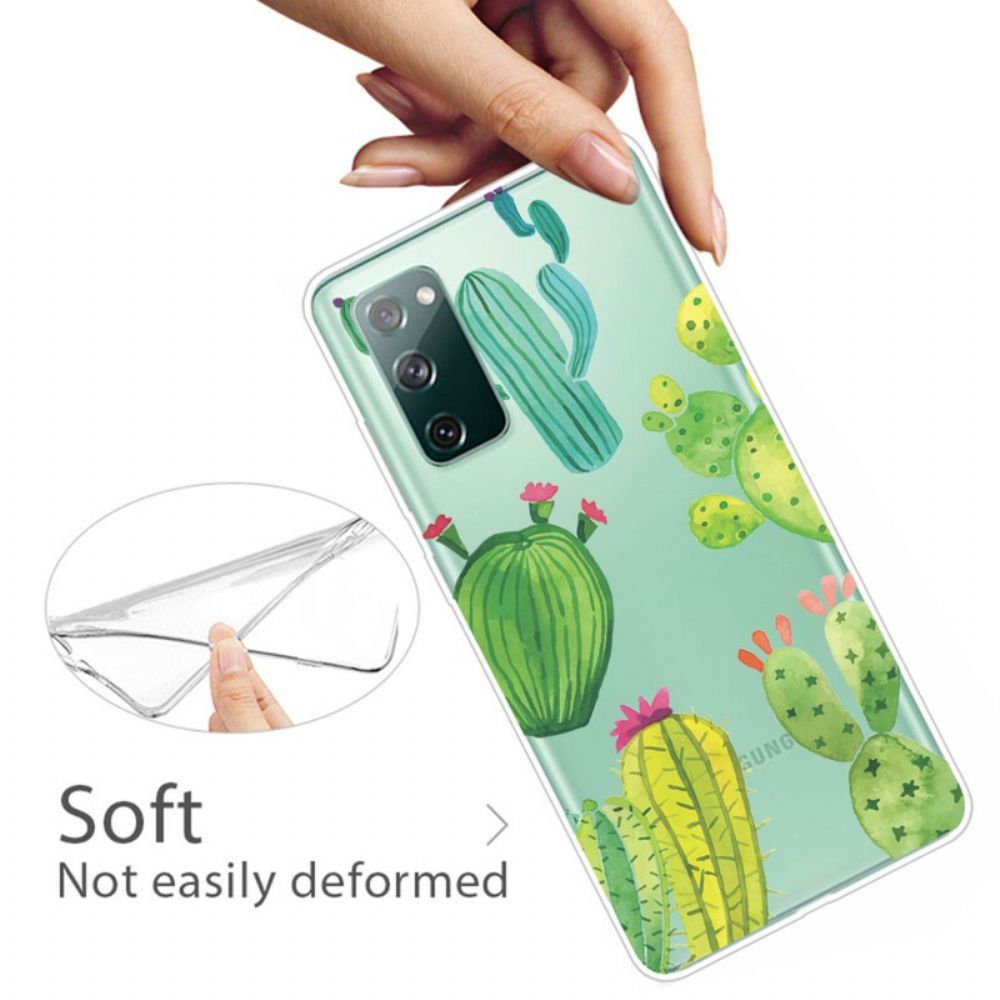 Hoesje voor Samsung Galaxy S20 FE Cactus Aquarel