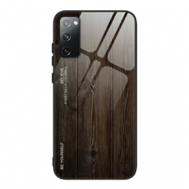 Hoesje voor Samsung Galaxy S20 FE Houtdesign Gehard Glas