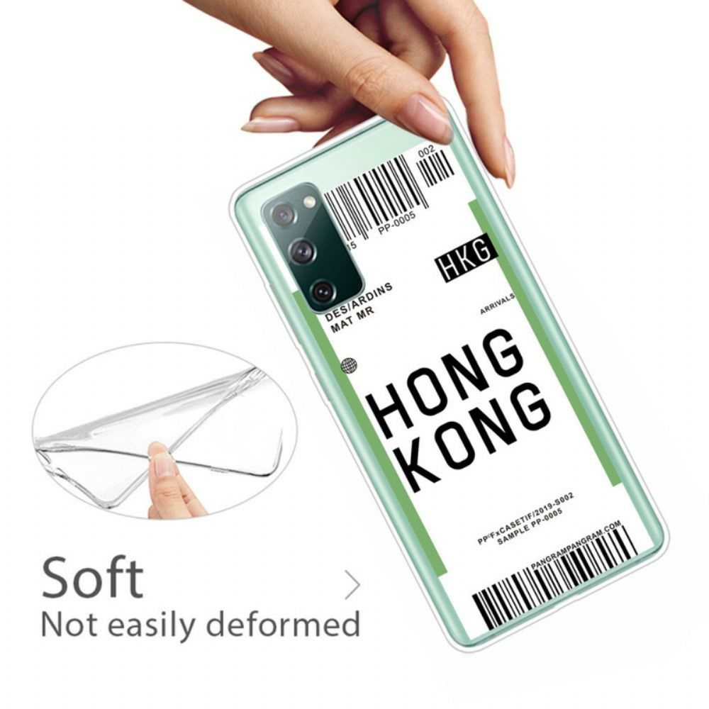 Hoesje voor Samsung Galaxy S20 FE Instapkaart Naar Hong Kong