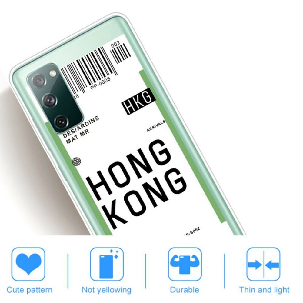 Hoesje voor Samsung Galaxy S20 FE Instapkaart Naar Hong Kong