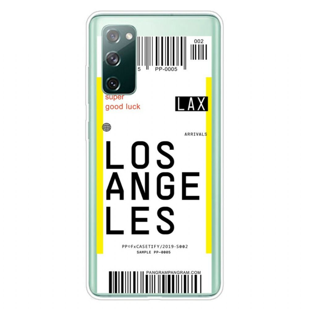 Hoesje voor Samsung Galaxy S20 FE Instapkaart Naar Los Angeles