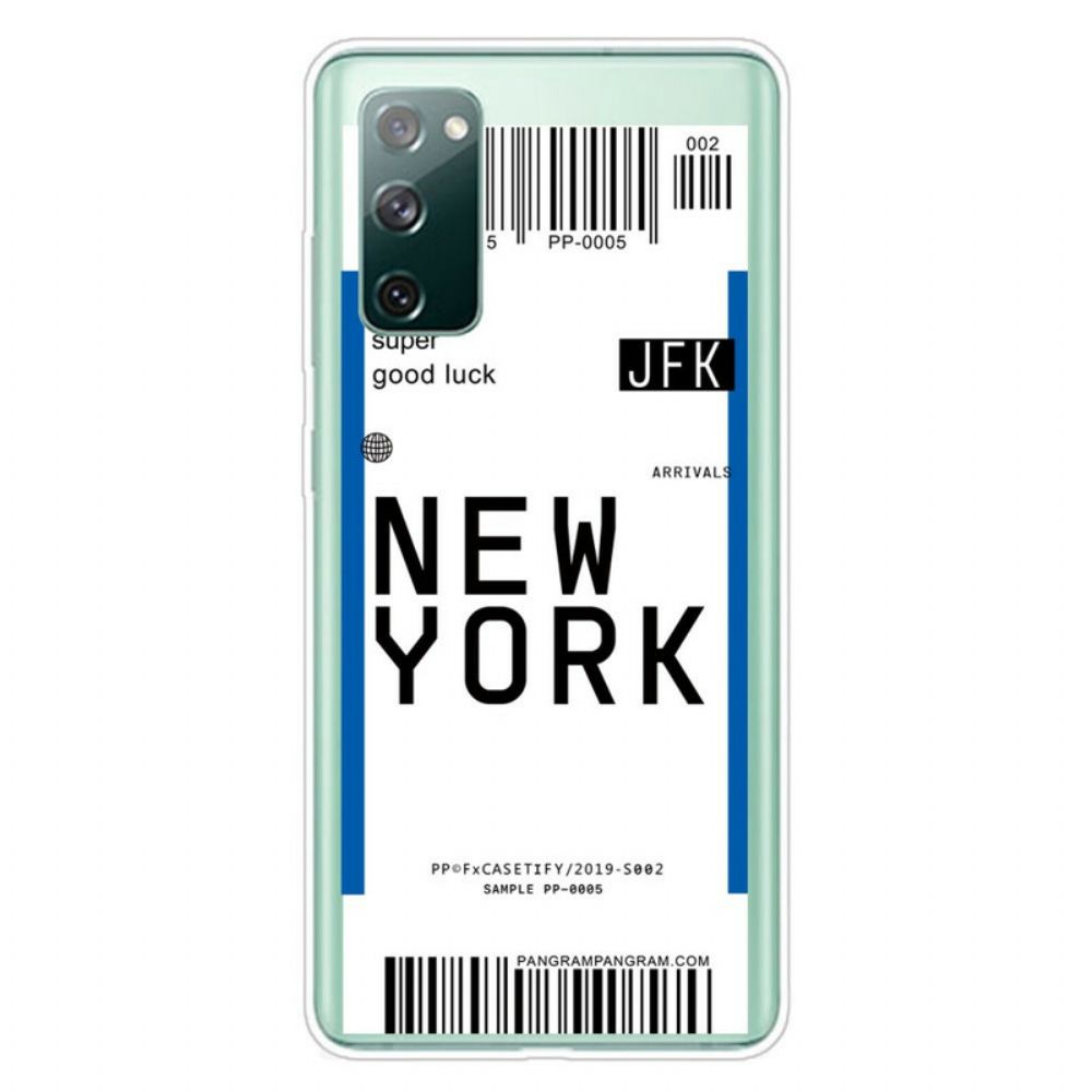 Hoesje voor Samsung Galaxy S20 FE Instapkaart Naar New York