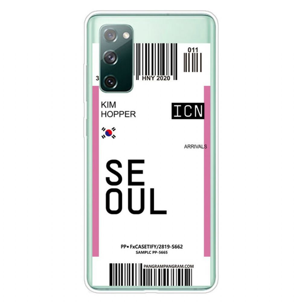 Hoesje voor Samsung Galaxy S20 FE Instapkaart Naar Seoul