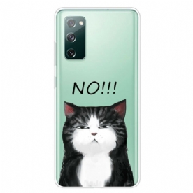 Hoesje voor Samsung Galaxy S20 FE De Kat Die Nee Zegt