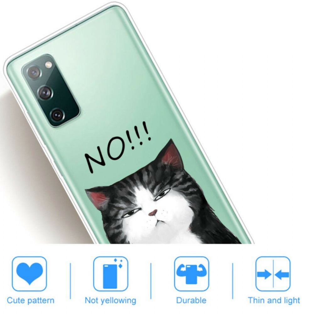 Hoesje voor Samsung Galaxy S20 FE De Kat Die Nee Zegt