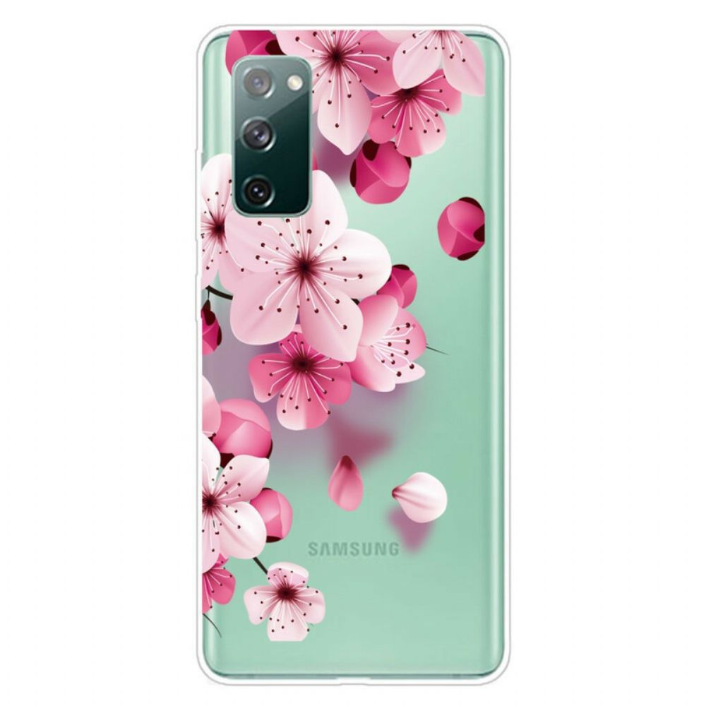 Hoesje voor Samsung Galaxy S20 FE Kleine Roze Bloemen