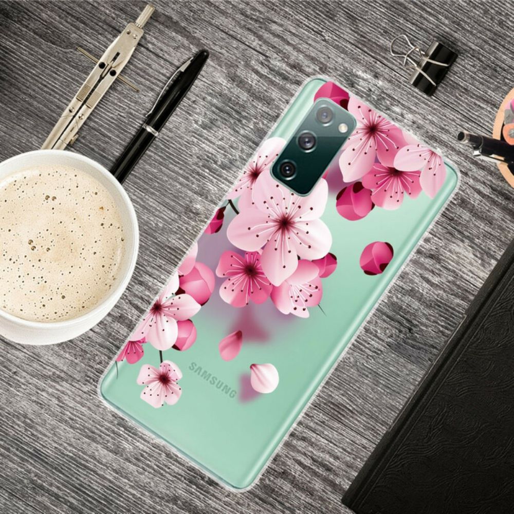 Hoesje voor Samsung Galaxy S20 FE Kleine Roze Bloemen