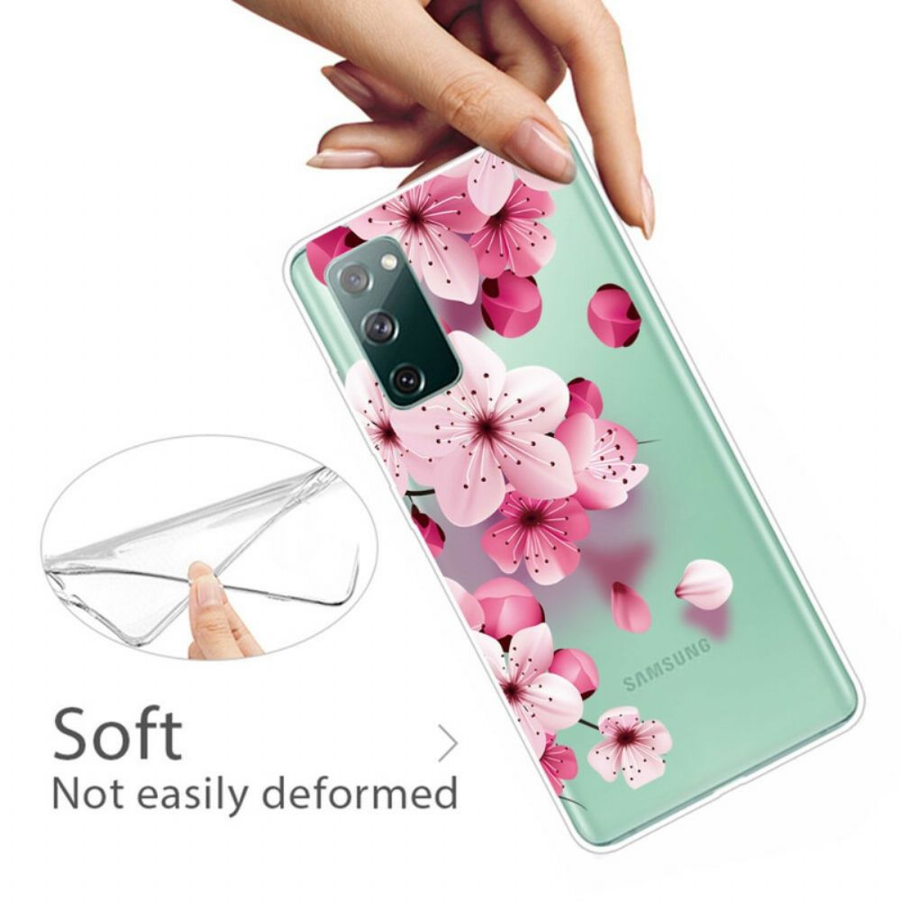 Hoesje voor Samsung Galaxy S20 FE Kleine Roze Bloemen