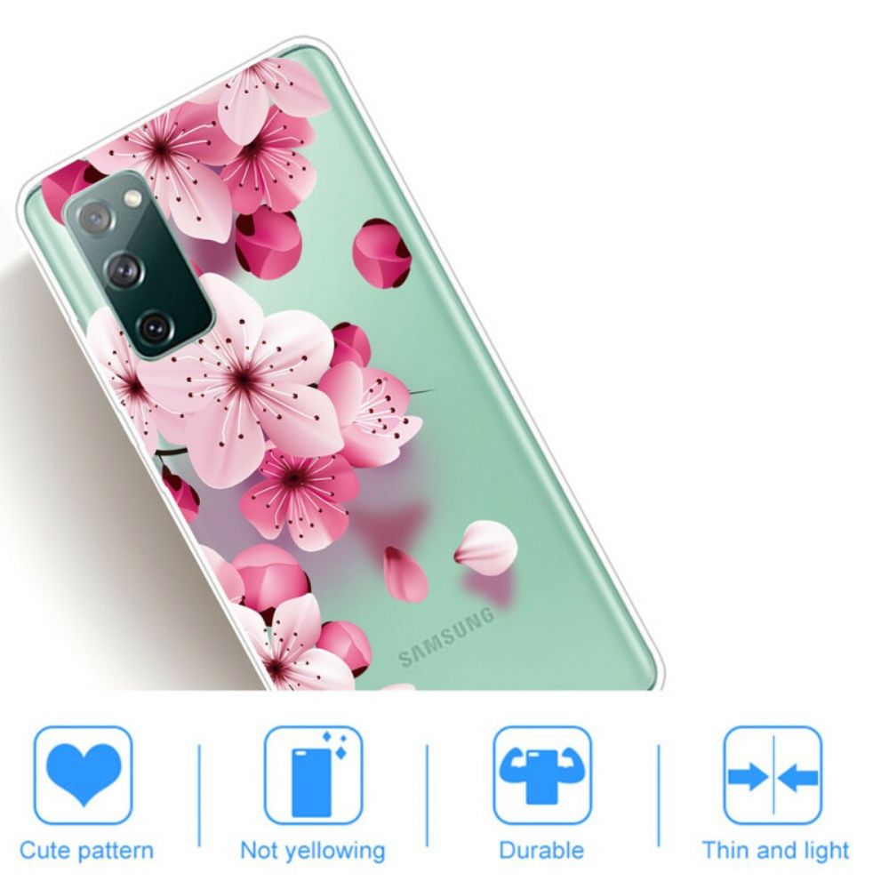 Hoesje voor Samsung Galaxy S20 FE Kleine Roze Bloemen