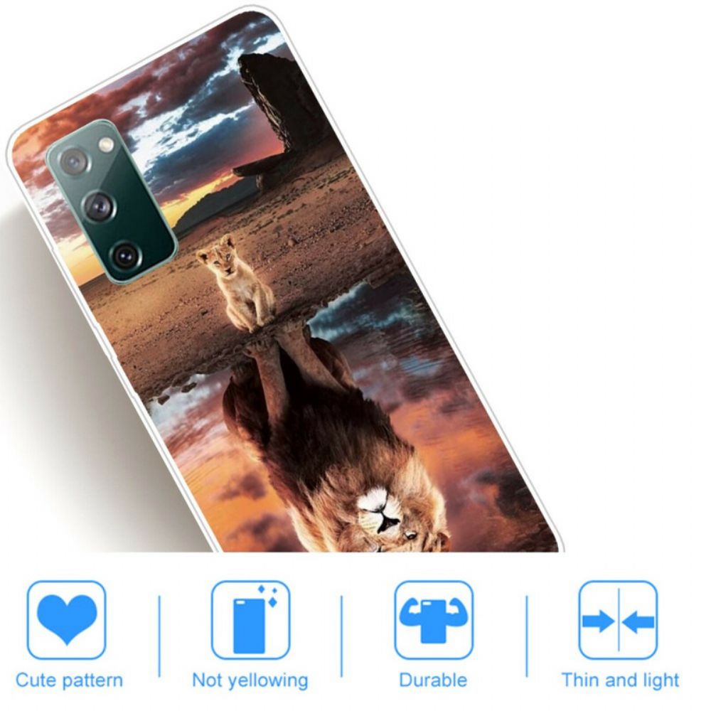 Hoesje voor Samsung Galaxy S20 FE Leeuwenwelp Droom