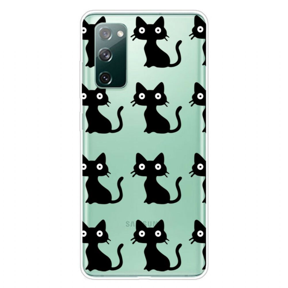 Hoesje voor Samsung Galaxy S20 FE Meerdere Zwarte Katten