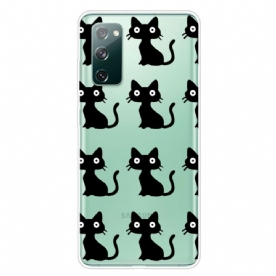 Hoesje voor Samsung Galaxy S20 FE Meerdere Zwarte Katten