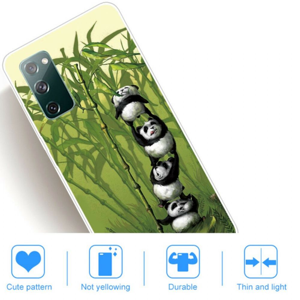 Hoesje voor Samsung Galaxy S20 FE Stapel Panda's