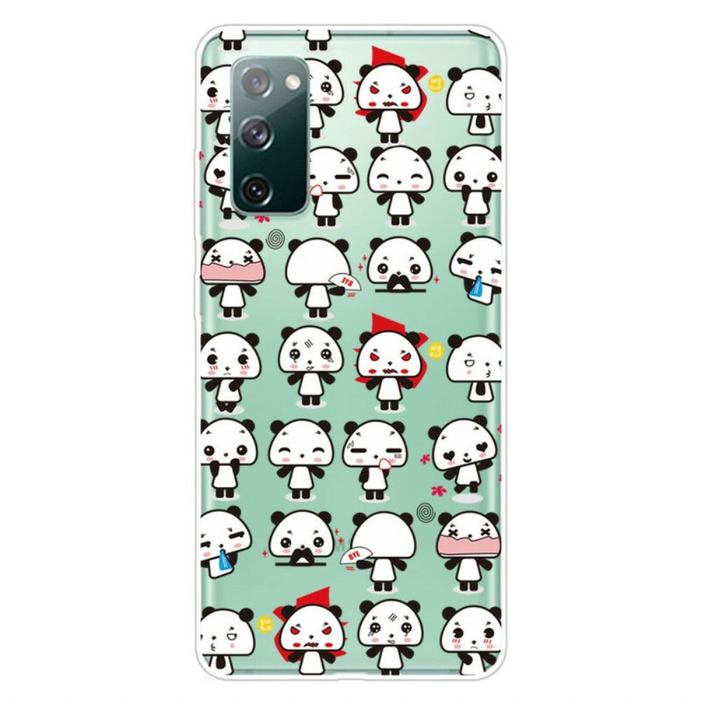 Hoesje voor Samsung Galaxy S20 FE Transparante Grappige Panda's