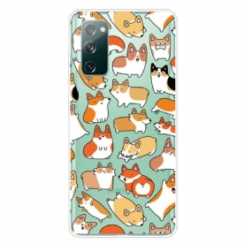 Hoesje voor Samsung Galaxy S20 FE Transparante Meerdere Honden