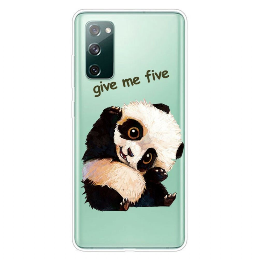 Hoesje voor Samsung Galaxy S20 FE Transparante Panda Geef Me Vijf