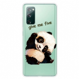 Hoesje voor Samsung Galaxy S20 FE Transparante Panda Geef Me Vijf