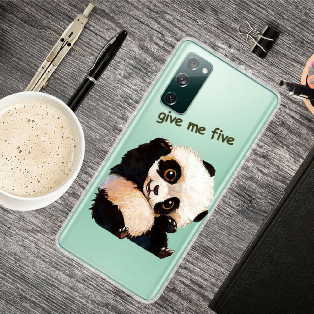 Hoesje voor Samsung Galaxy S20 FE Transparante Panda Geef Me Vijf