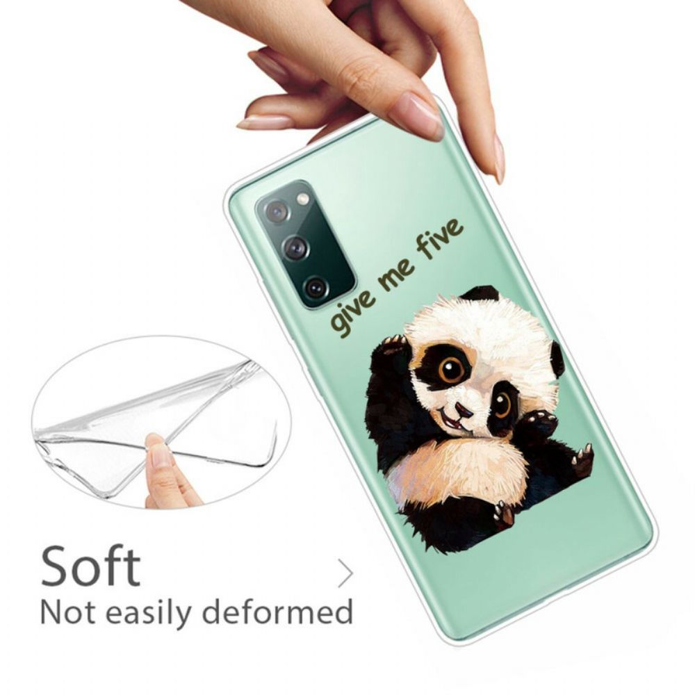 Hoesje voor Samsung Galaxy S20 FE Transparante Panda Geef Me Vijf