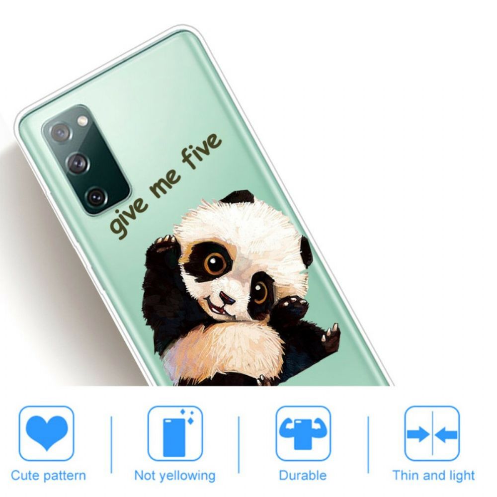 Hoesje voor Samsung Galaxy S20 FE Transparante Panda Geef Me Vijf