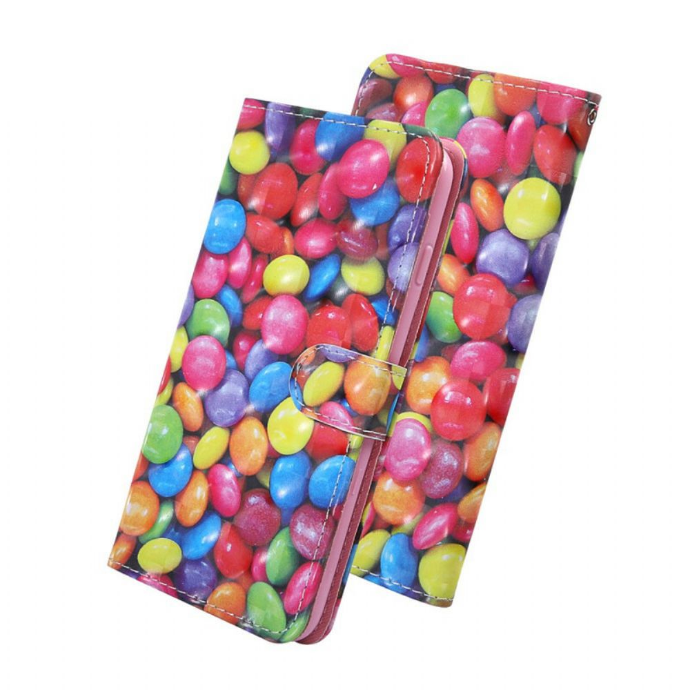 Leren Hoesje voor Samsung Galaxy S20 FE Licht Spot Snoep Met Lanyard