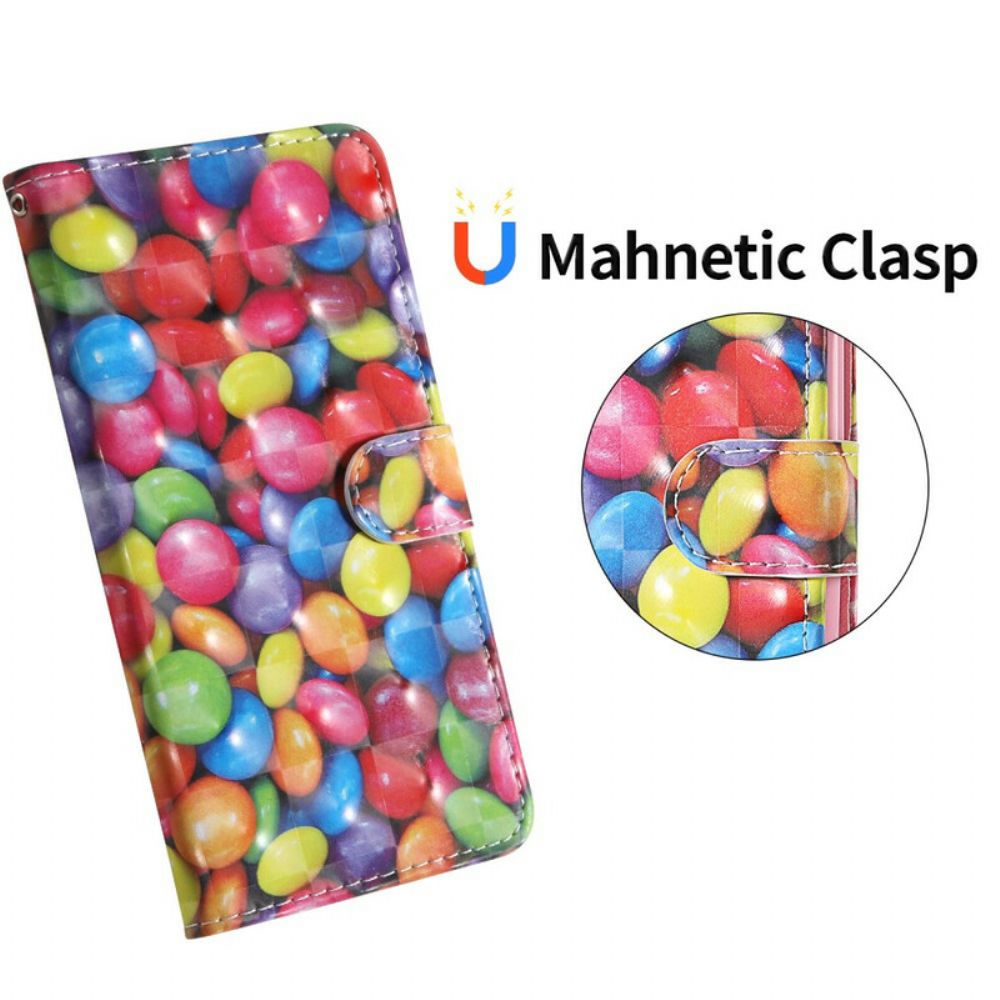 Leren Hoesje voor Samsung Galaxy S20 FE Licht Spot Snoep Met Lanyard