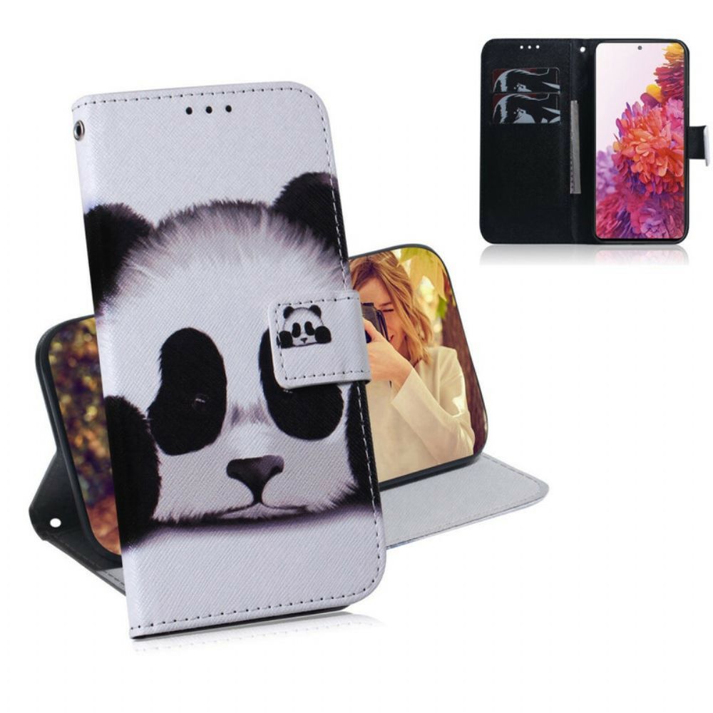 Leren Hoesje voor Samsung Galaxy S20 FE Pandagezicht