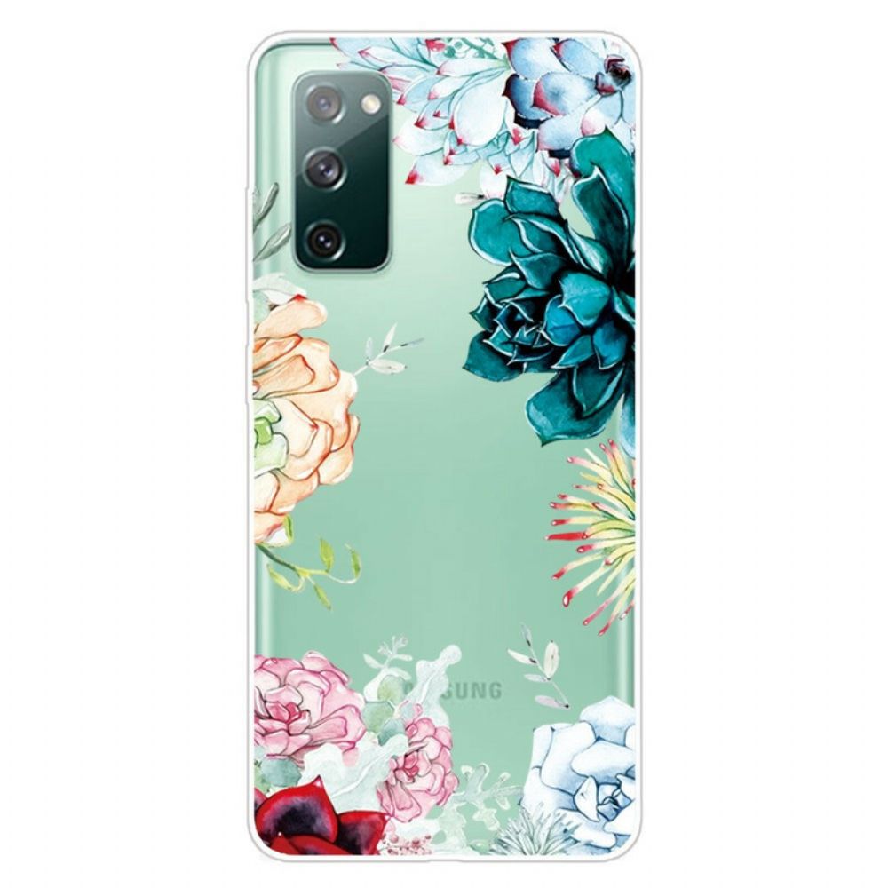 Telefoonhoesje voor Samsung Galaxy S20 FE Naadloze Aquarelbloemen