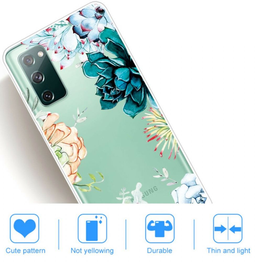 Telefoonhoesje voor Samsung Galaxy S20 FE Naadloze Aquarelbloemen