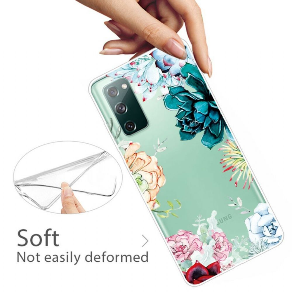 Telefoonhoesje voor Samsung Galaxy S20 FE Naadloze Aquarelbloemen