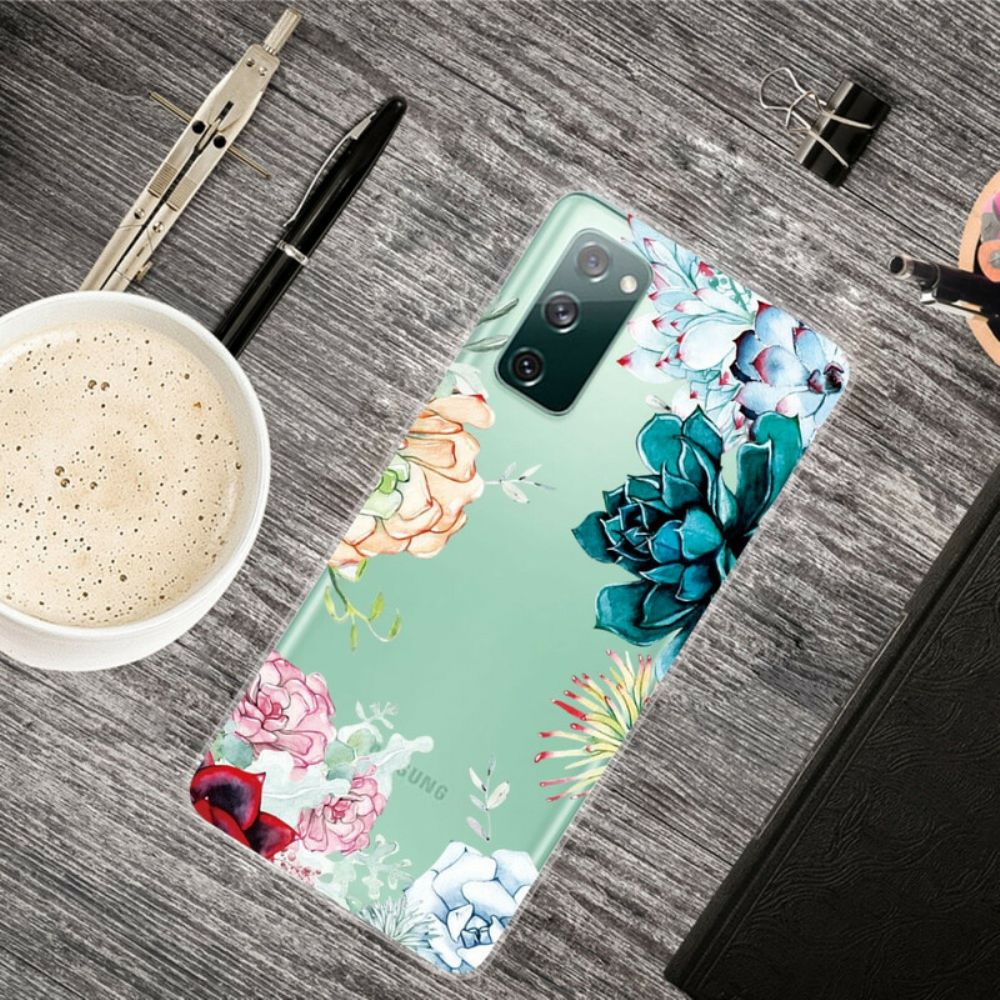 Telefoonhoesje voor Samsung Galaxy S20 FE Naadloze Aquarelbloemen