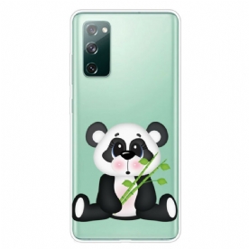 Telefoonhoesje voor Samsung Galaxy S20 FE Transparante Verdrietige Panda