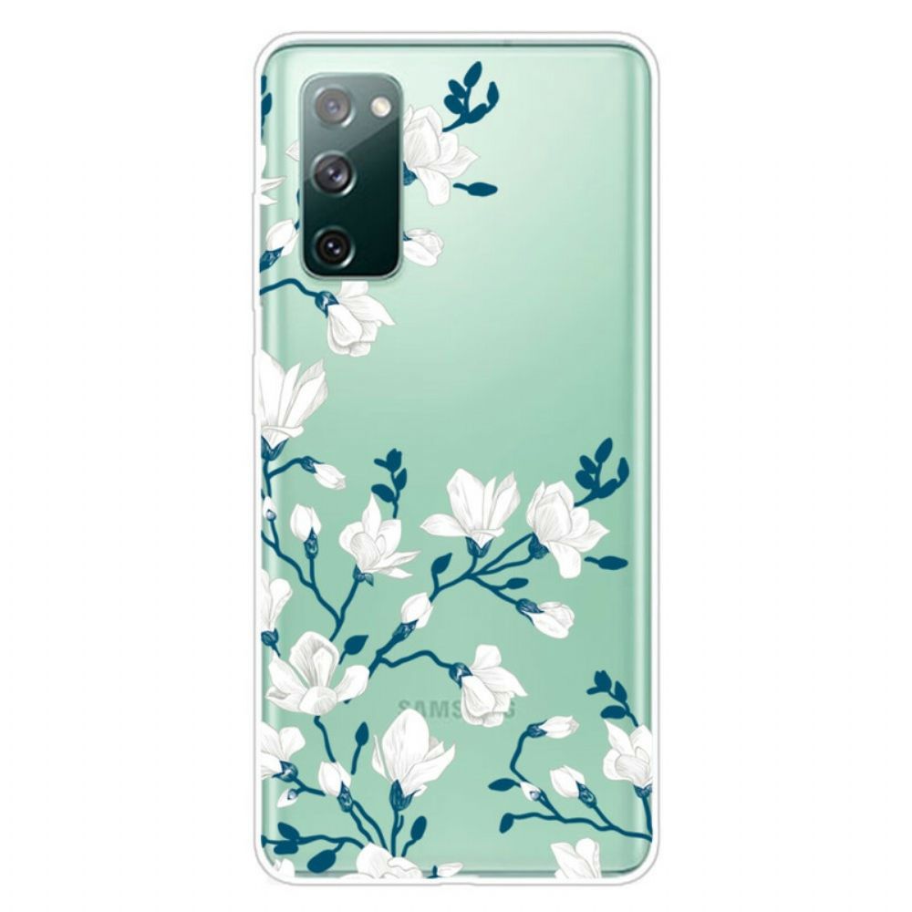 Telefoonhoesje voor Samsung Galaxy S20 FE Witte Bloemen