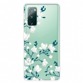 Telefoonhoesje voor Samsung Galaxy S20 FE Witte Bloemen