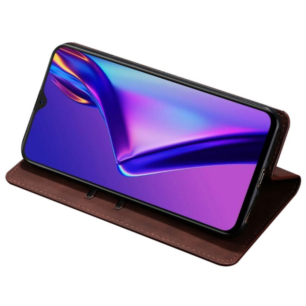 Bescherming Hoesje voor Oppo Reno 8 Pro Folio-hoesje Ledereffect