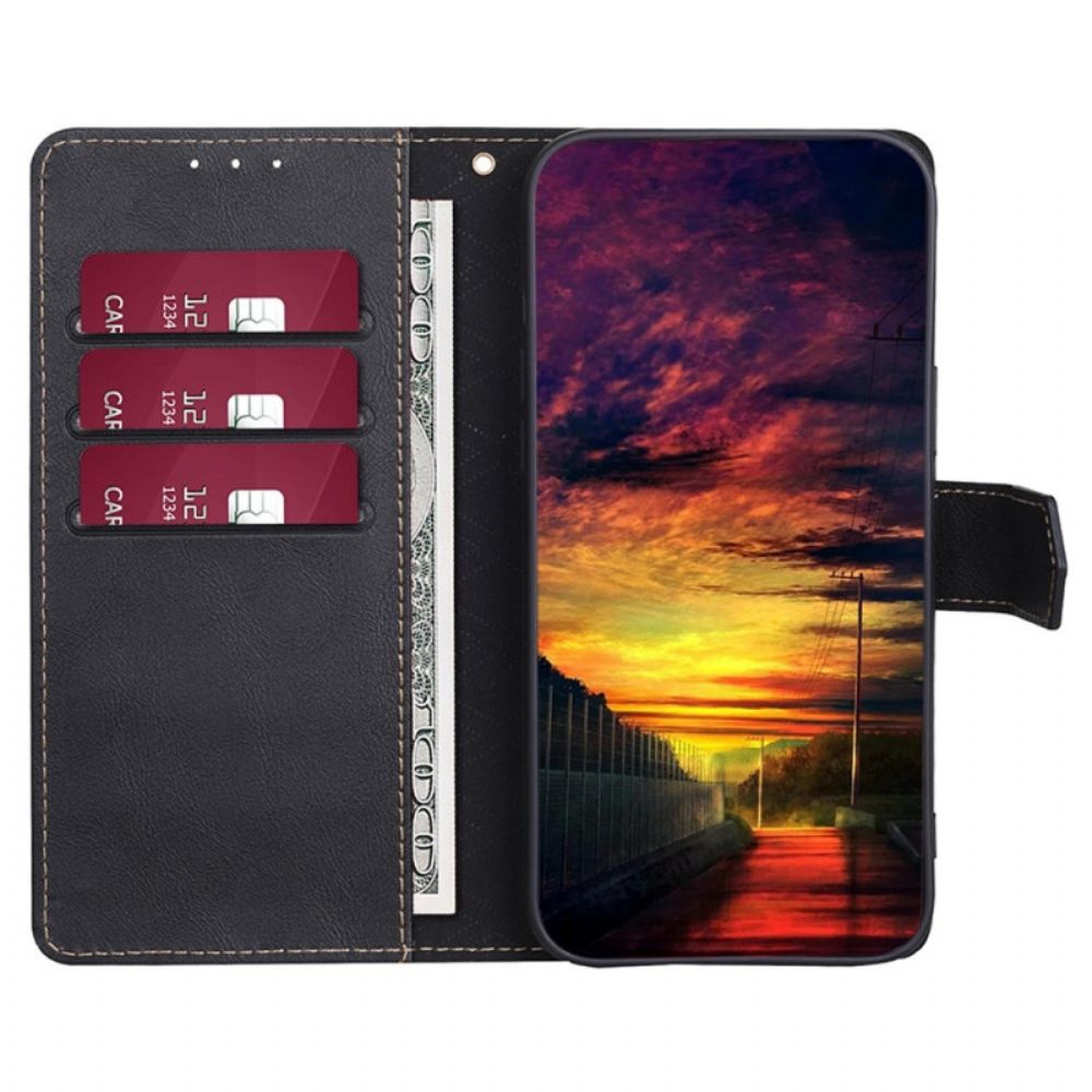 Flip Case voor Oppo Reno 8 Pro Gebruind Kunstleer