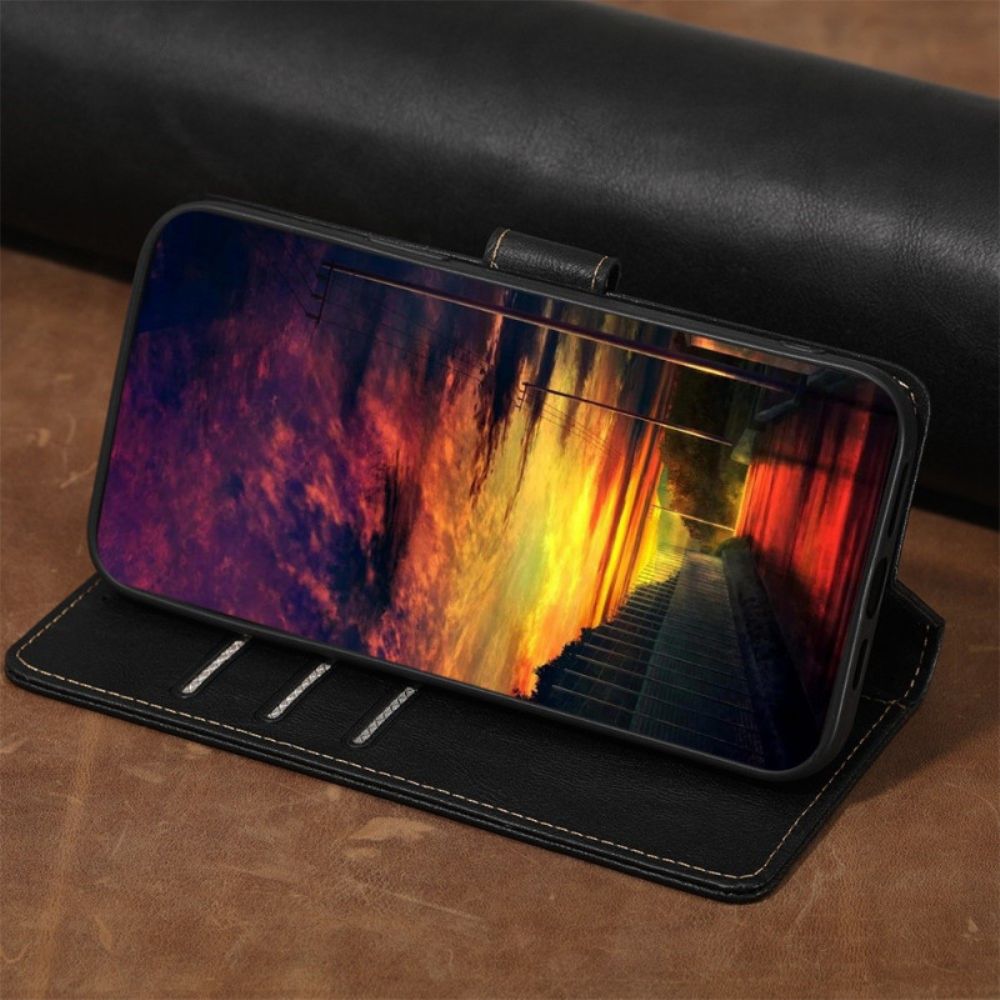 Flip Case voor Oppo Reno 8 Pro Gebruind Kunstleer