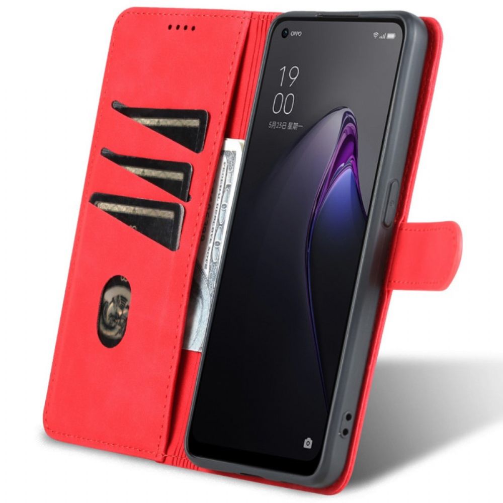 Folio-hoesje voor Oppo Reno 8 Pro Azns Lederen Stijl