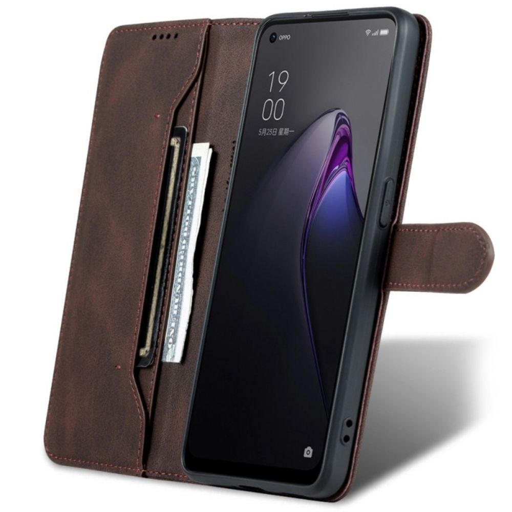 Folio-hoesje voor Oppo Reno 8 Pro Azns Vintage Leereffect