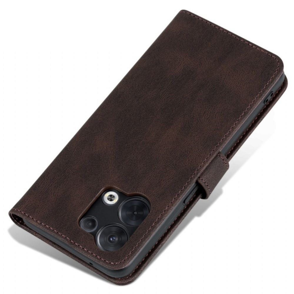 Folio-hoesje voor Oppo Reno 8 Pro Azns Vintage Leereffect