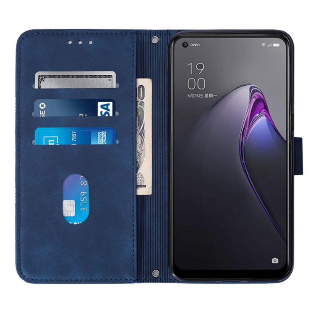 Folio-hoesje voor Oppo Reno 8 Pro Driehoeken Met Schouderriem