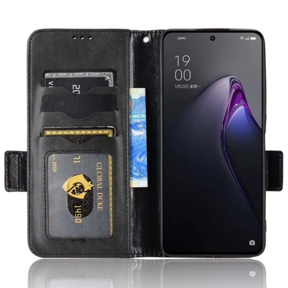 Folio-hoesje voor Oppo Reno 8 Pro Met Ketting Dubbele Riemsluiting