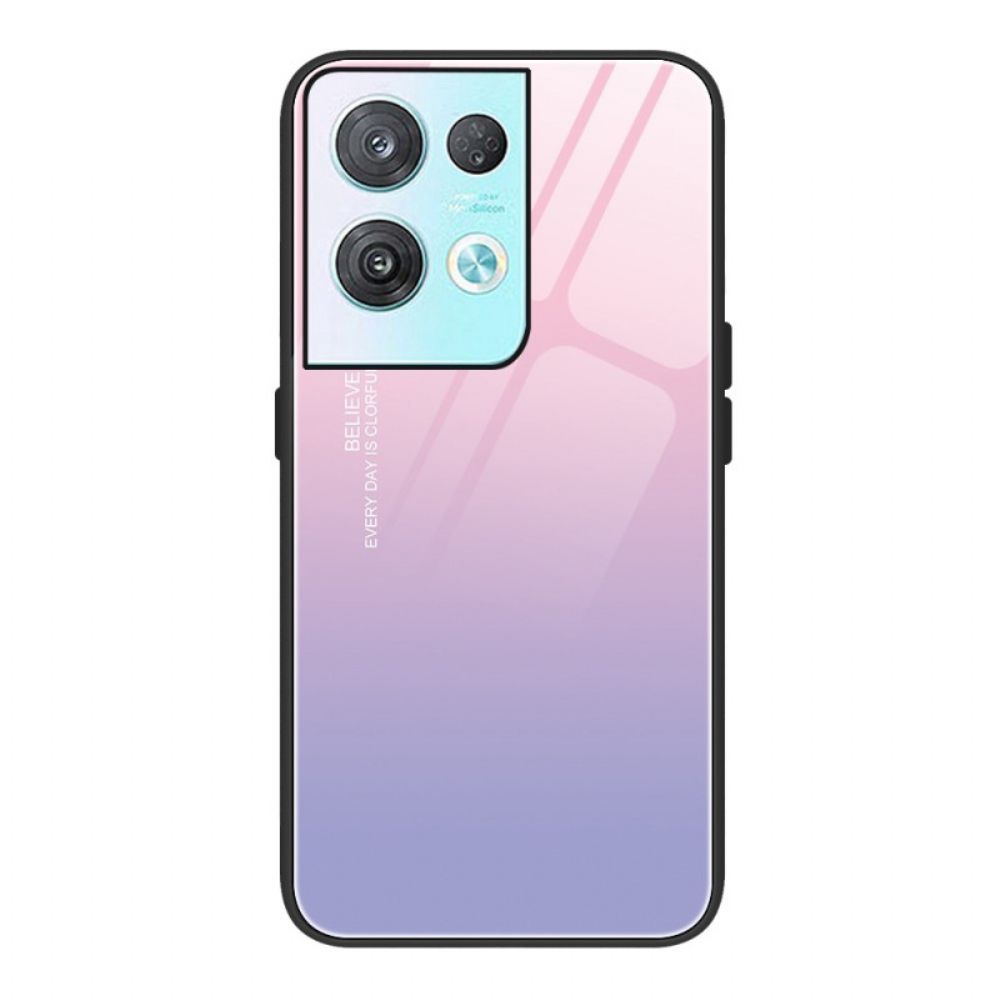 Hoesje voor Oppo Reno 8 Pro Gradient Gehard Glas