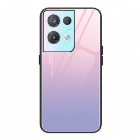 Hoesje voor Oppo Reno 8 Pro Gradient Gehard Glas