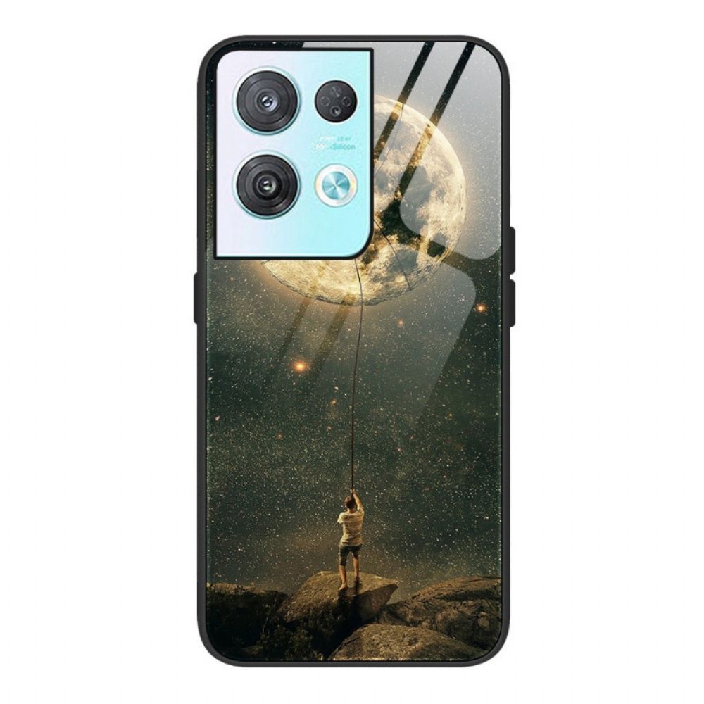 Hoesje voor Oppo Reno 8 Pro Maanman Van Gehard Glas