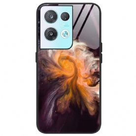 Hoesje voor Oppo Reno 8 Pro Marmer Kleuren Gehard Glas